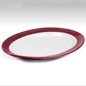 PAMPERED CHEF Simple Additions Cranberry Oval Serving Tray